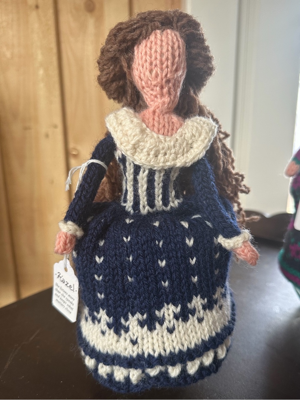 Hazel Handmade Heirloom Folk Doll | One of a Kind Knit Art Doll | Collectible